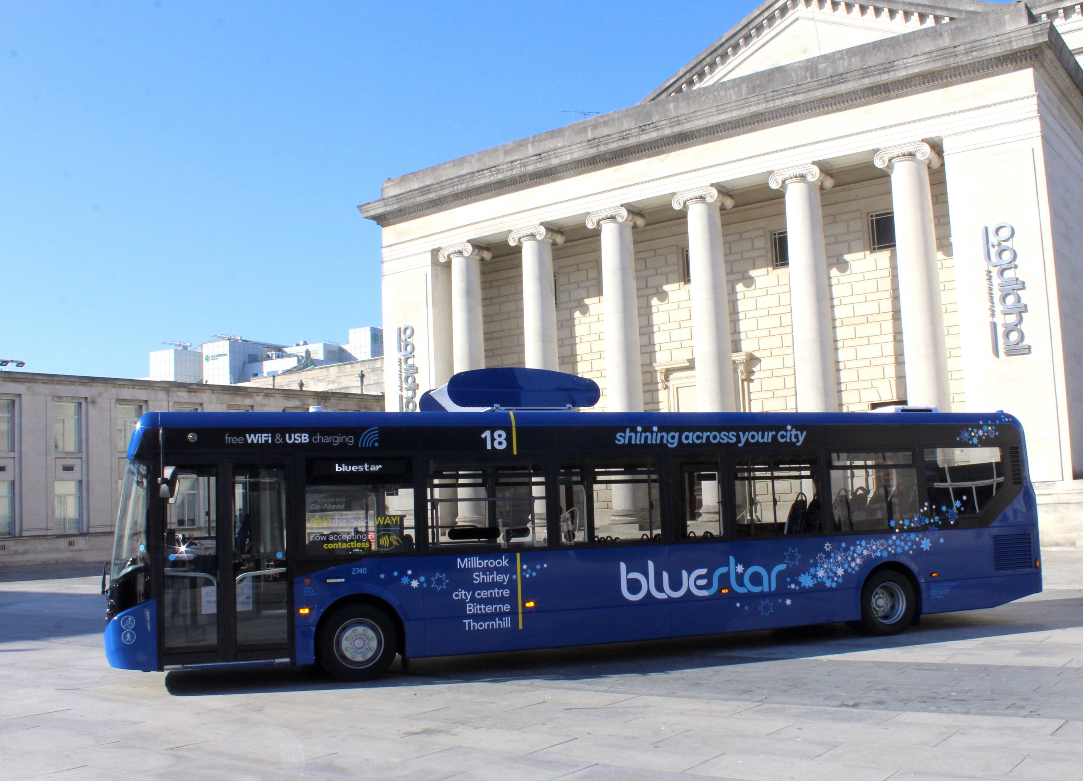 Air Filtering bus trial success! Bluestar